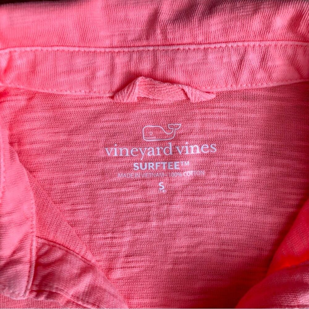 Vineyard Vines SurfTee Polo Shirt Cotton Fluorescent Orange Boy’s Size S (7/8) - Picture 3 of 8